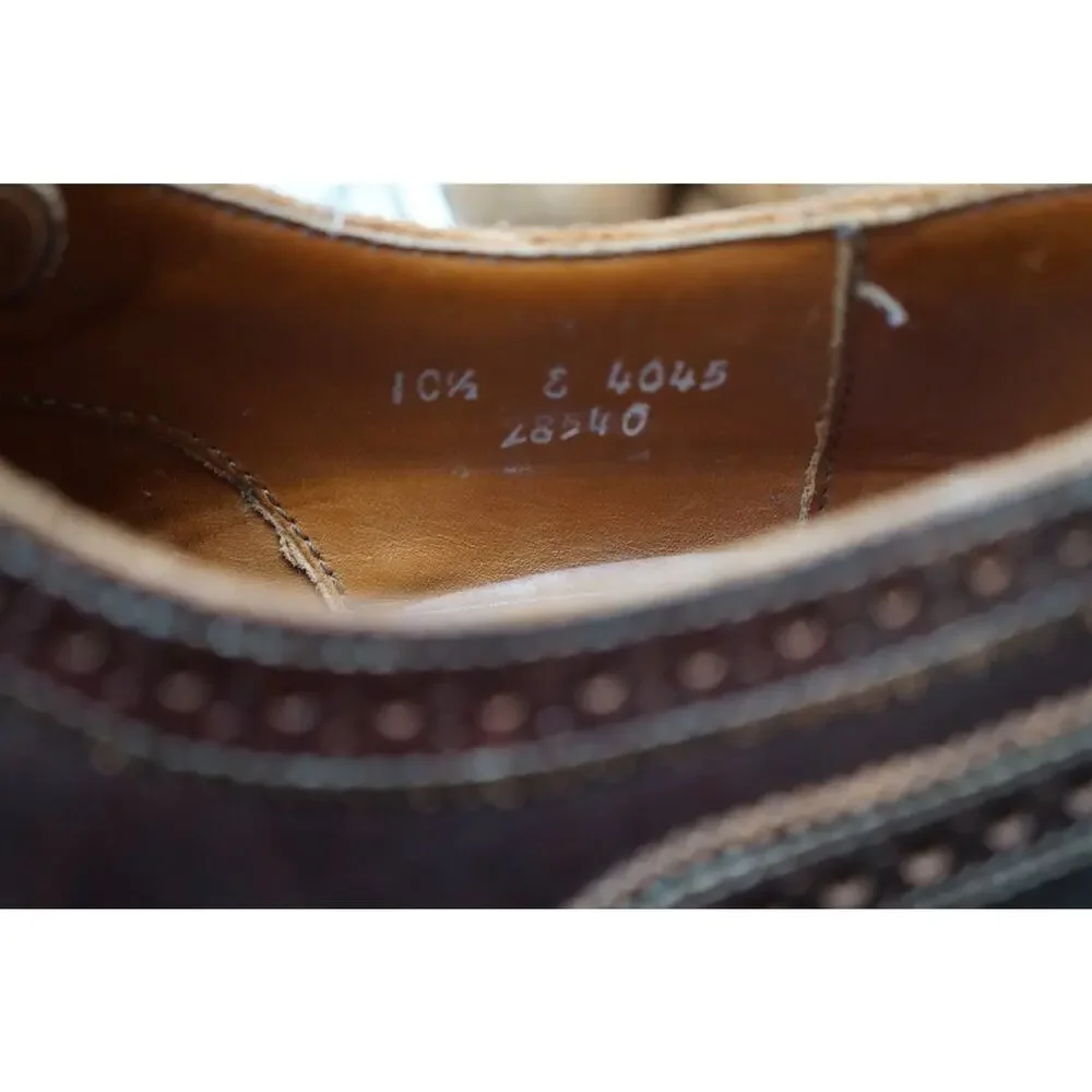 Allen Edmonds MCTAVISH Wingtip Chestnut Brown Shoes Size 10.5 (E Wide)